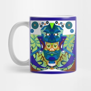 jade mask from the red queen la reina roja ecopop de palenque Mug